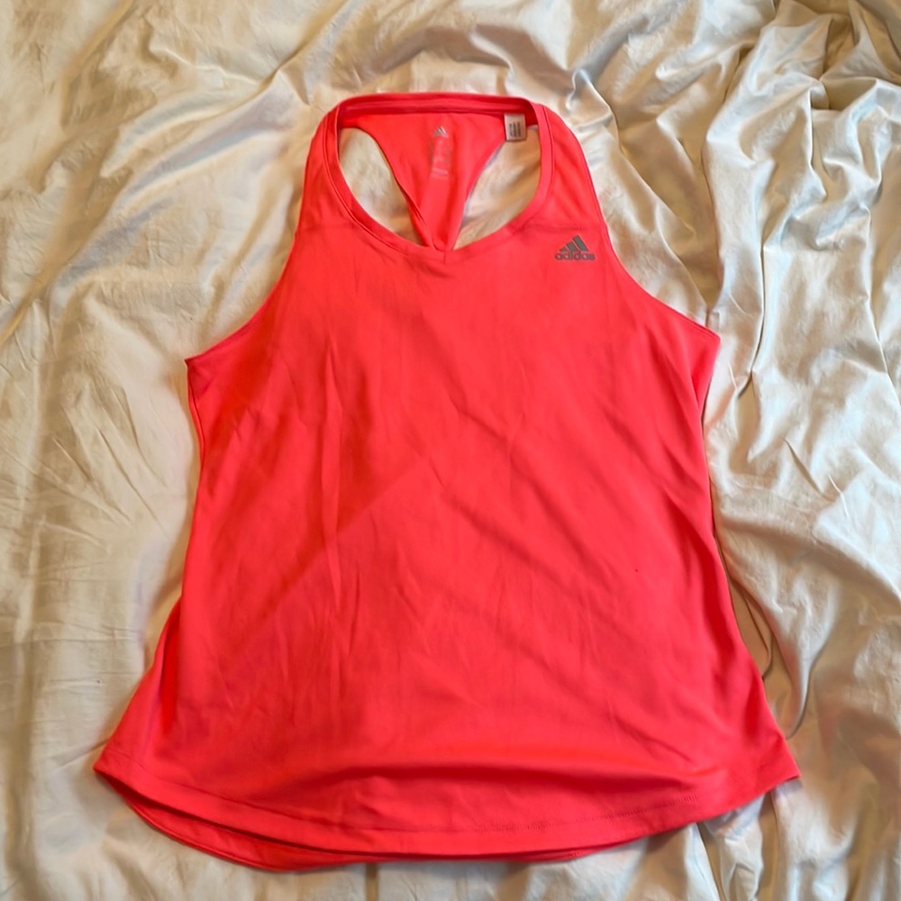 Adidas sleeveless workout top, EUC, size L